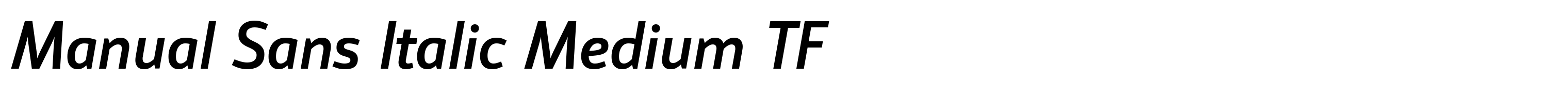 Manual Sans Italic Medium TF